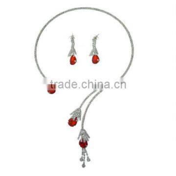 Korean Pop Zircon Jewelry Sets,Necklace and Earrings Set,New Trends Jewelry Fashion Charm Necklace and Stud Earring Jewelry Sets