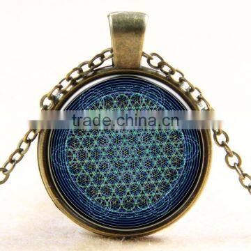 XP-TGN-LT-161 Fashion Diy Image Gemstone Family Dome Cabochon Mandala Life Tree Pendant Time Necklace With Popular Accessories photo-2