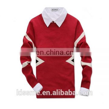 Men's Fashion Design Long Sleeve Twinset Pullover