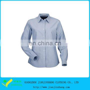 Wholesale Custom Style Fitness Light Blue Buisness Shirt For Women