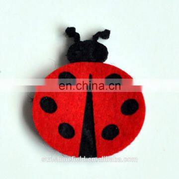 2016 Trendy Ladybug Flower DIY Carfting Felt Back Without Hair Clips