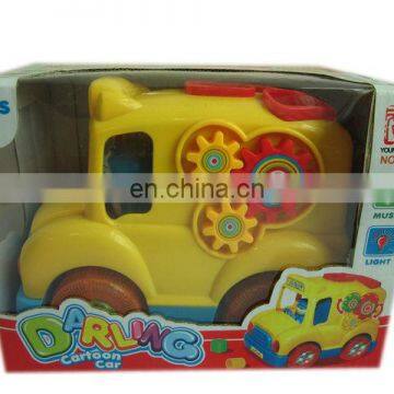 B/O cartoon musical plastic fire car toys