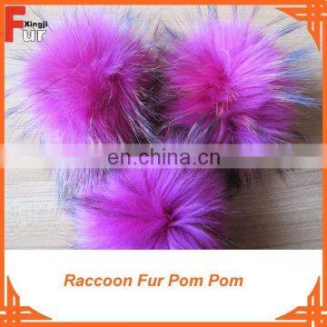 Pom Pom for hats, 13cm, Dyed Pink