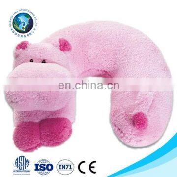 Cheap New Design Plush Pink Pig u Shape Memory Foam Neck Pillow Promotional Kids u Shape Cushion photo-4