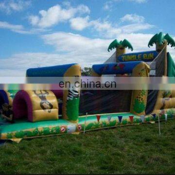 new inflatable obstacle course in commercial use