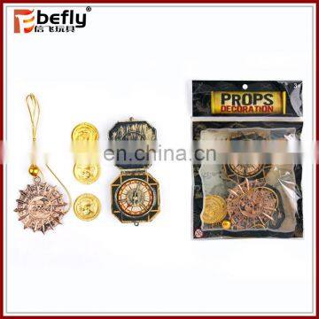 Realistic plastic toy compass pirate play set