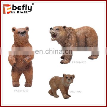 Bulk Vivid Wild animal model set plastic bear toy