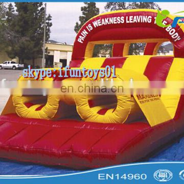 inflatable assault track course /portable assault course inflatable run track