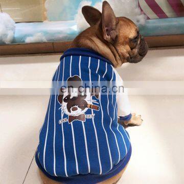 Bulldogs stripe hoodies dog clothes