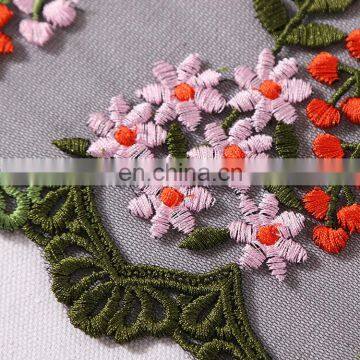 Custom Colorful Embroidery Lace Fabric for Dress QX-06 photo-4