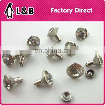 Fashion custom garment rivets with rhinestone