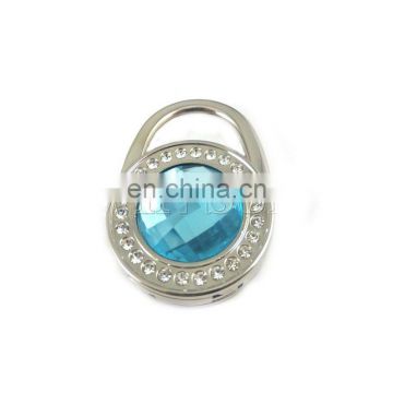 Custom luxury metal bag holder with crystal for girl