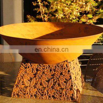 Contemporary Design Big Wood Burning Round Fire Bowl