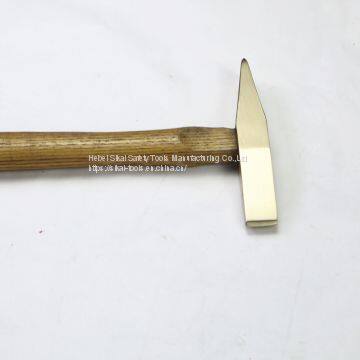 Non Sparking Hand Tools Wooden Handle Aluminum Bronze Alloy Chipping Hammer photo-2