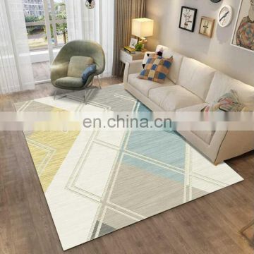 Household modern manufacturers custom printed artificial turf geometric carpet