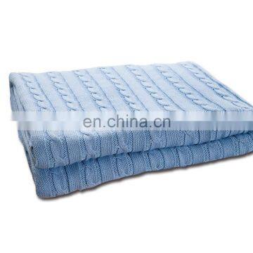 Soft Sofa Decorative Cable Knitted Acrylic Blanket