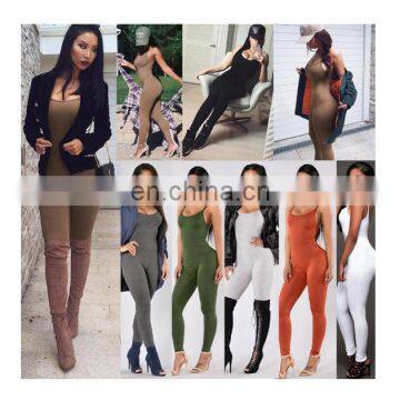 Women Fashion Hot Sale Reflective Tight Brazilian Bodycon One Piece Sexy Bodysuit Jumpsuit photo-2