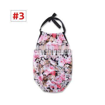 Baby Girl Romper Headband Set Toddler Flower Print Bodysuit Summer Clothes for 0-2T photo-4