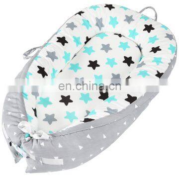 Baby Sleeping Nest Bed 100% Soft Cotton Newborn Lounger Portable Crib Suitable Baby nest