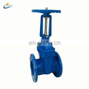 rising stem rubber seated OS&Y cast iron flanged gate valve