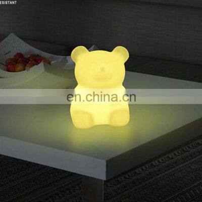 2019 Hot Selling LED Baby Kid Night Light 7 Colors Flashing Rechargeable Cute Design Bear Shape Night Lamp photo-2