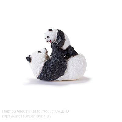 Plastic Female Giant Panda Figurine Soft Vinyl China Panda Animal Model Toys Jungle Animal Action Figure for Kids Gifts photo-4