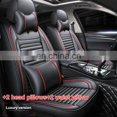2021 Luxury Car Seat Covers for Universal Cars Leather Seat Covers Front and Rear Split Bench Protection photo-2