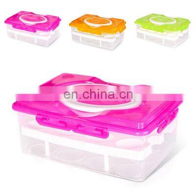 24 Grid Egg Food Container Organizer Convenient Storage Boxes Double Layer Durable Multifunctional Crisper Kitchen Products