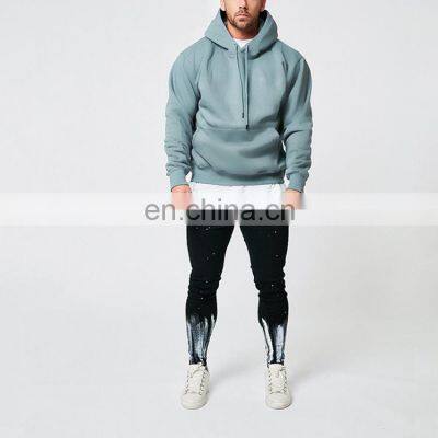 Yihao Custom Wholesale Plain 380g Cotton Fabric Custom Printed Hoodie For Men