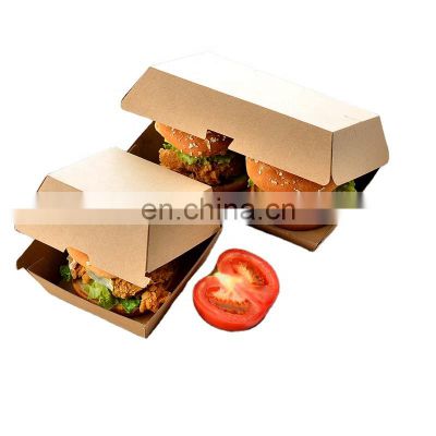 Custom printed Kraft paper burger packaging box