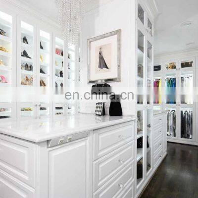 Clothes Storage Cabinet White Bedroom Wardrobe Wooden Style Modern Walk in Closet Amoires