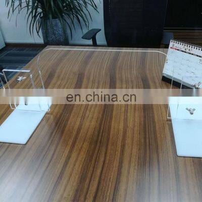 Sneeze Guard Shield for Counter Portable Protective Barrier Transaction Window Customize Acrylic Sneeze Screen With Feet photo-3