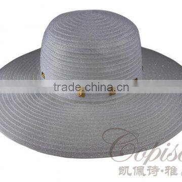 2014 fashional pp braid summer caps with iron beads