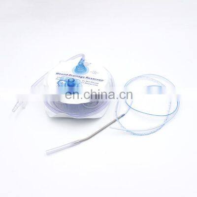 negative pressure closed wound drainage reservoir system