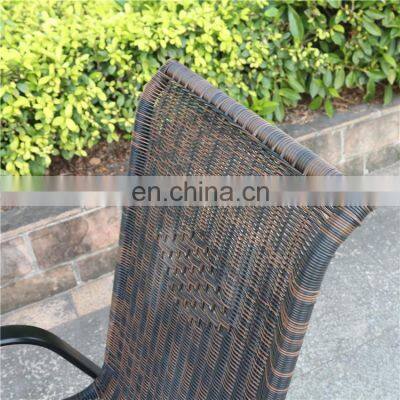 Stock Hot Sell Outdoor Furniture Rattan Stacking Patio Arm Chair Patio Garden Bench photo-4