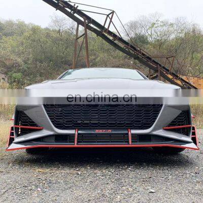 Runde For Audi 19-21 A7/s7 Modified Rs7-r Front Bumper Abt Front Shovel Air Knife A7 Modified Rs7 Front Bumper Grille