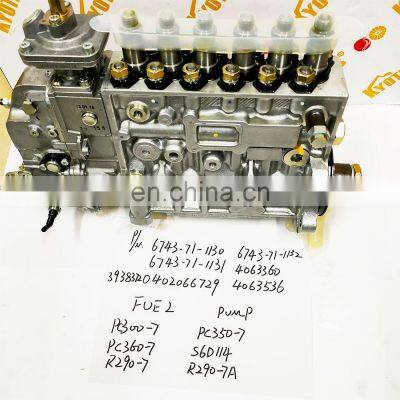 PC300-7 Injection Pump PC360-7 S6D114 Fuel Pump 6743-71-1130 6743-71-1131 6743-71-1132 PC350-7 Diesel Pump