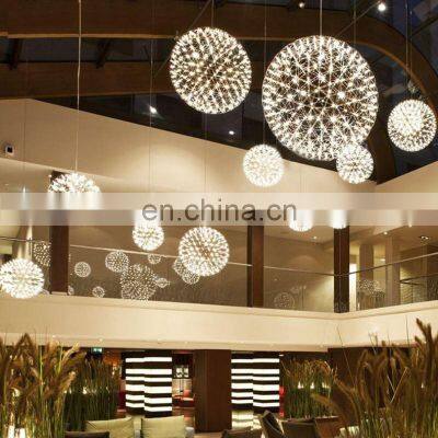 Modern Spark Chandeliers LED Fireworks Hanging Light Decor Ball Pendant Lights For Shop Mall photo-2