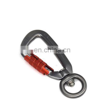 Super aluminum alloy 4KN spring carabiner hook for dog leashes, hiking carabiner,wholesale camping sling swivel carabiner hook w