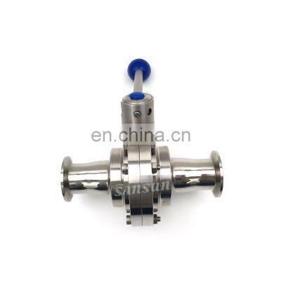 Hygienic Long Type Clamp Manual Butterfly Ball Valve
