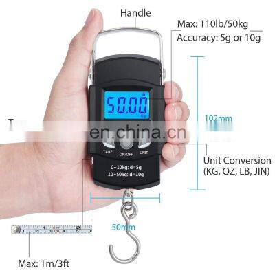 Byloo 10kg 15kg 20kg 25kg 30kg 35kg 40kg 45kg 50kg Mini Digital Electronic Hanging Travel Luggage Weighing Scale Fishing Scale