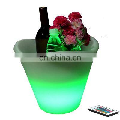 LED Ice Bucket Large Capacity Wine Cooler Led Waterproof with Colors Changing remote Champagne Wine Ice Beer bucket