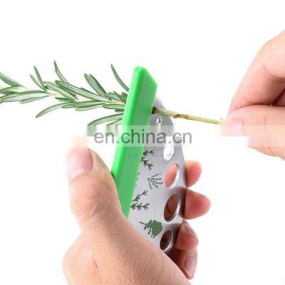 Amazon Fast Dispatch 2 in 1 Kitchen Tool Dough Cutter Scraper Stainless Steel 9 Holes Leaf Herb Stripper photo-5