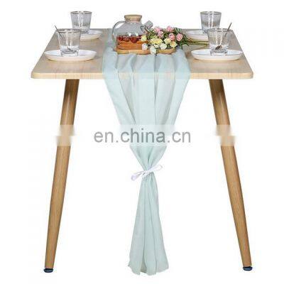 Amazon Best Seller Romantic Wedding Gauze 100D Chiffon Table Runner In Different Colors photo-4