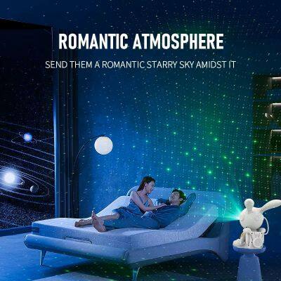 Cute Rabbit Astronaut Starry Sky Projector Galaxy Star Projector With BT Speaker Remote Control Night Lamp Unique Gift For Kids photo-5