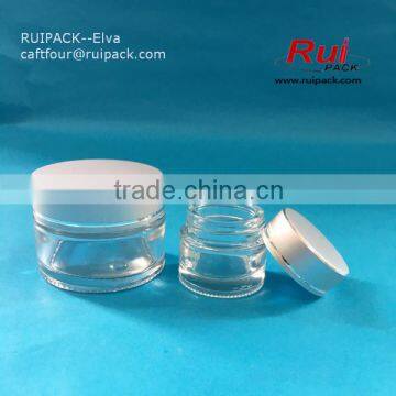 cosmetic glass jar, glass jar for facial cream, glass cosmetic cream jar