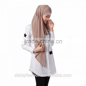 Women Summer White Shirt Muslim Long Shirts Turkish Islamic Arab Kaftan Muslim Shirt High Quality B043 photo-3