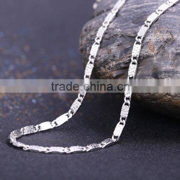 Fashion Jewelry Rhodium Plated Cheap Simple Design Chain Necklace photo-2