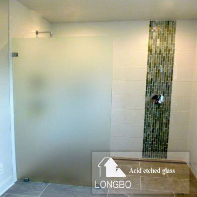 Clear and Extra Clear Acid Etched Frosted Glass for Window Door and Office Partitions With China Factory Lowest Price photo-2