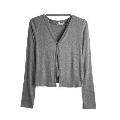 Spring New Style Knitted Sweater in European Style With Round Neckline, Pure Color, Loose Fit, Long-sleeved, Suitable for Women, Stylish Design. photo-2